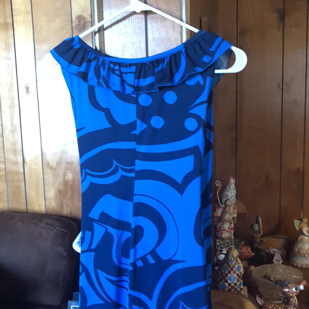Blue patterned dress - Picture 4 of 5